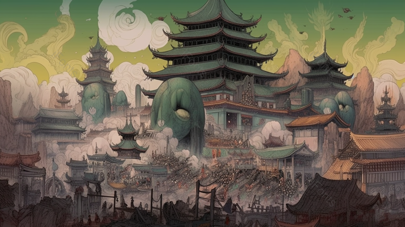 古代宫殿全景中国风插画,插画/手绘图,插画/手绘图库,插画/手绘图下载,插画/手绘
